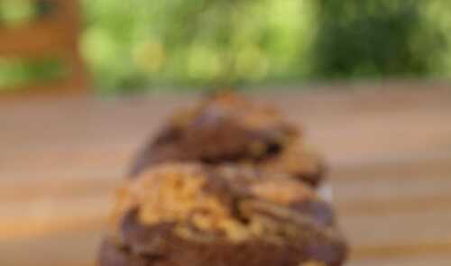 Muffins Cacao Coeur Beurre de Cacahuètes