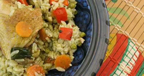 Poulet au Riz, Epinards, Carottes et Coriandre #MAGGI®