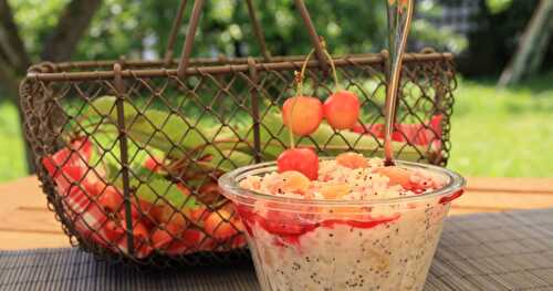 Riz au Lait aux Cerises et Pavot Bleu