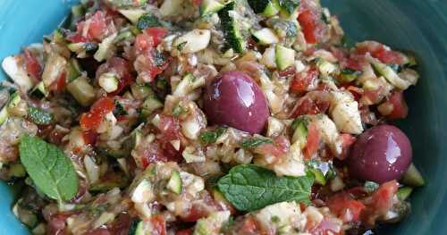 Salade d'Aubergines façon Tupperware
