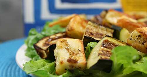 Salade de Courgettes grillées, Romaine et Halloumi