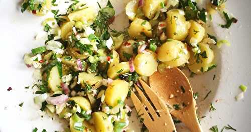 Salade de Pommes de Terre "Ratte du Touquet", inspiration Méditerranéenne