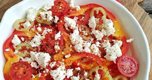Tomates, Poivrons et Feta au Four