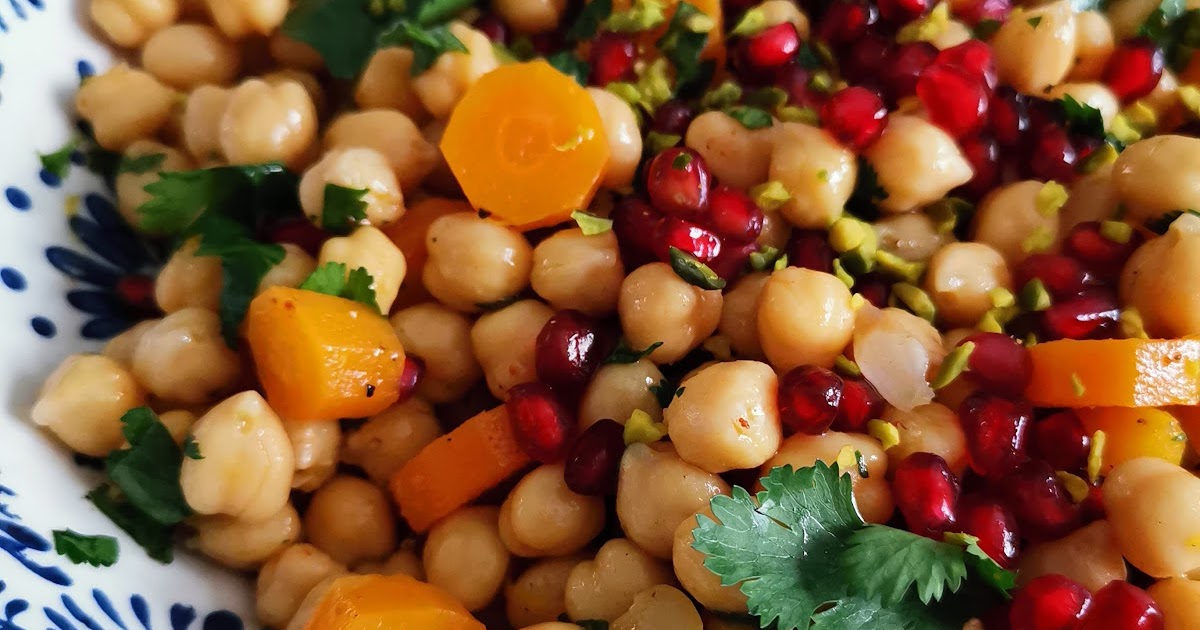 Salade de Pois Chiches, Carottes et Pistaches