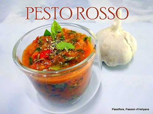 PESTO ROSSO - BASILIC - TOMATES - AIL - PIGNONS -HUILE D'OLIVE