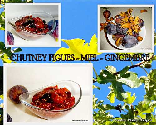 Chutney de figues, miel, gingembre