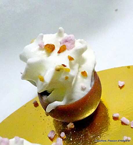 Dessert minute - Mini tasses choco avec du praliné et de la chantilly maison - Passiflore, Passion d'Héllyane