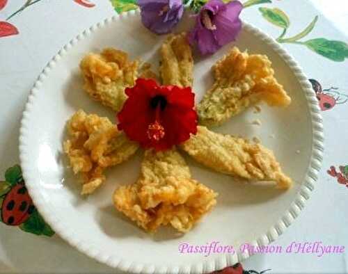 BEIGNETS DE FLEURS DE COURGETTES