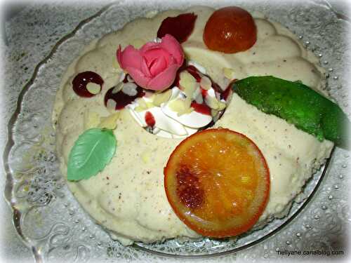 BLANC MANGER "AMANDE" et SIROP DE FLEURS D'HIBISCUS