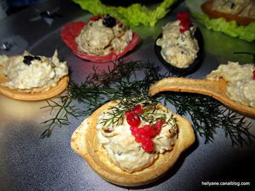 Bouchées apéritives aux rillettes de bar