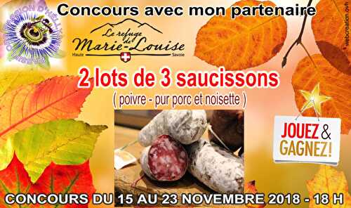 CONCOURS avec mon partenaire LE REFUGE DE MARIE LOUISE