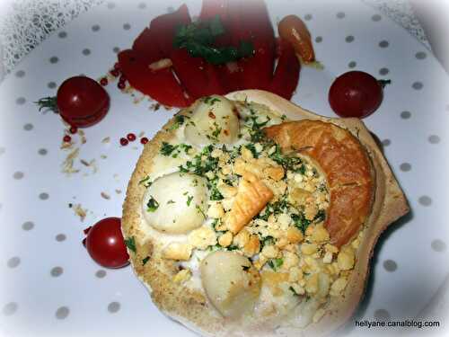 COQUILLES NOIX DE ST JACQUES aux ÉCHALOTES