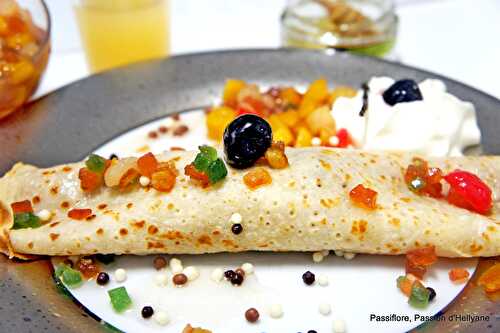 Crêpes fourrées aux fruits