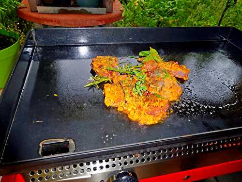 Cuisson plancha #simogas - Filet de boeuf mariné au confit 3 légumes et aux herbes aromatiques de Provence