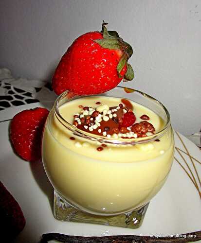 Dessert - Verrines de crème anglaise aux fraises et caramel au beurre salé Raffolé