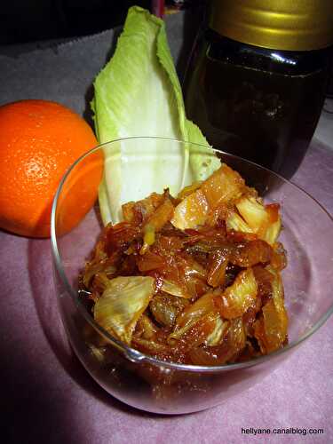 Endives caramélisées au jus d'orange et à la cramaillote