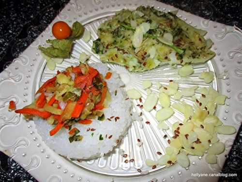 Filet de limande à la persillade avec du raw riz.