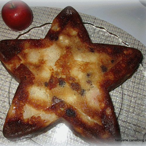 Gâteau aux pommes, poires,mascarpone /ricotta et raisins secs