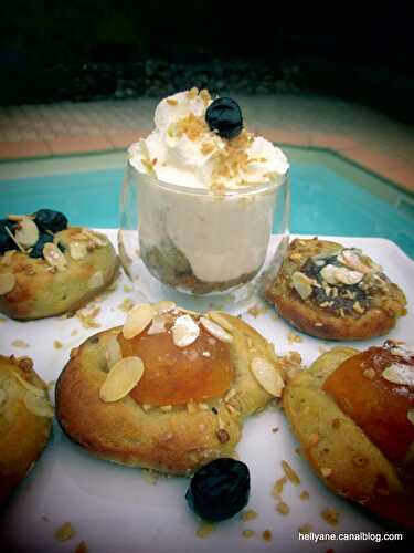 Mini brioches aux clémentines et cerises confites et à la confiture