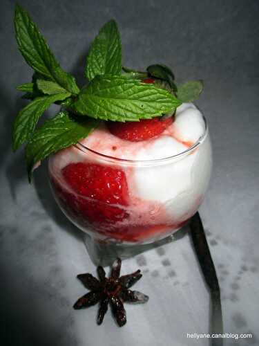 Mousse de faisselles aux fraises