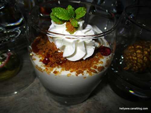 Mousse légère vanillée aux cranberries et au rhum