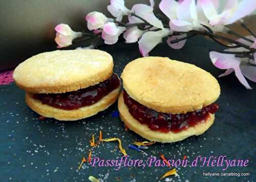 Palets à la confiture fraise, framboise bio