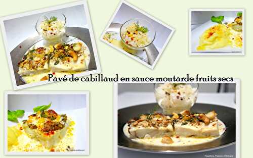Pavés de colin ou cabillaud en sauce moutarde, fruits secs et capsaïcine - Passiflore, Passion d'Héllyane