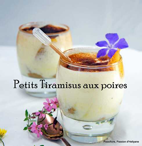 Petits tiramisus individuels aux poires