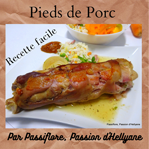 PIEDS DE PORC avec du riz cantonnais et de la pâte de curry rouge