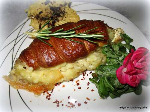 RECETTE FACILE CROISSANT "JAMBON aux 3 fromages "