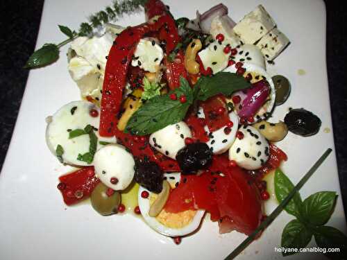 Salade multicolore aux 4 fromages