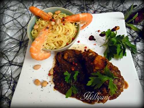 Steak de thon mariné à la sauce tomate - soja - curry à l'indienne - Passiflore, Passion d'Héllyane