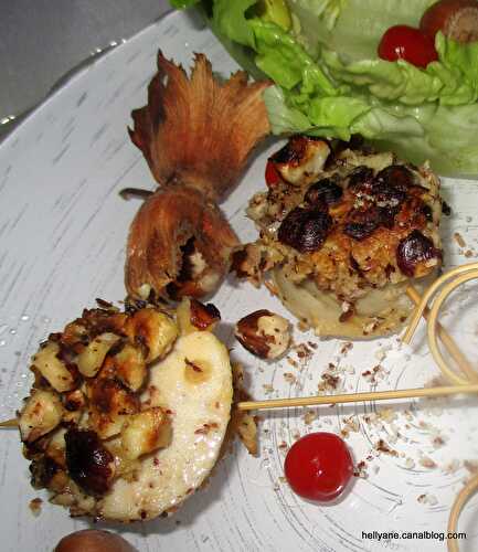 Sucettes de boudin blanc pané aux noisettes