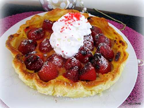 Tarte à la crème et aux fraises cuisson friteuse à air ou four