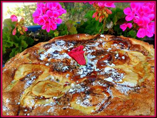 TARTE à la RHUBARBE- POMMES - BAIES DE GOJÏ