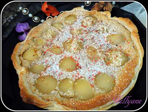 Tarte aux poires à la crème- noix de coco