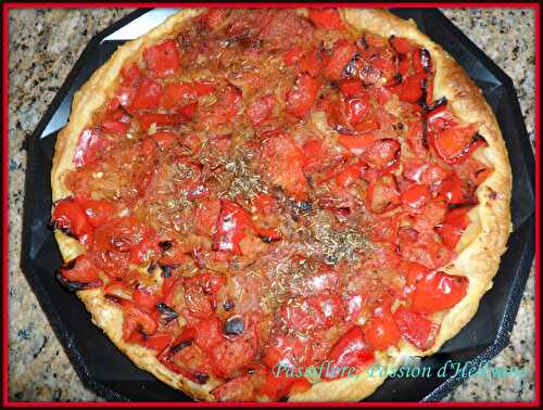 Tarte aux Poivrons, Tomates, senteur Provence