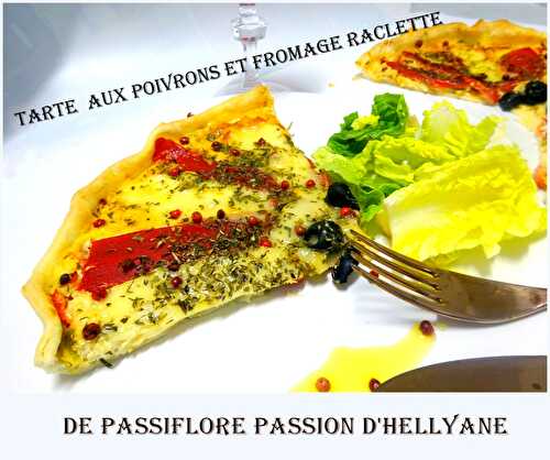Tarte feuilletée aux poivrons rouges - fromage raclette et crème au curcuma - Passiflore, Passion d'Héllyane
