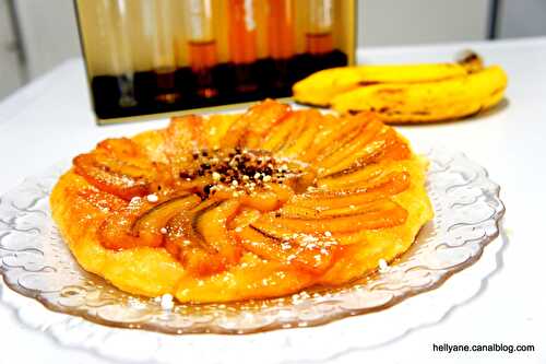 Tarte tatin feuilletée à la banane et rhum