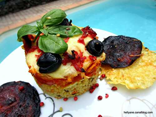 TIAN DE LÉGUMES "CONFIT DE RATATOUILLE - COURGETTE - TOMATES - POIVRONS - CHORIZO - MÉLI MÉLO - FROMAGE"