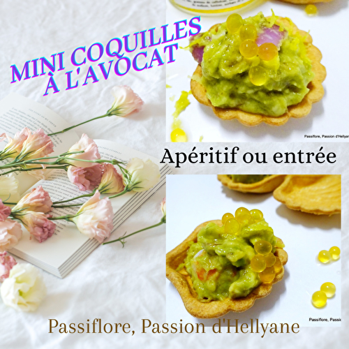 Un mini canapé à garnir en forme de coquille à l'avocat pour la SAINT VALENTIN