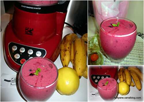 VIDÉO MILK SHAKE fruits rouges, pommes, bananes et kiwi