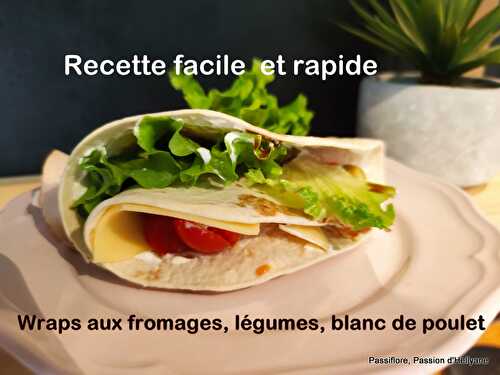 VIDEO - Wraps aux fromages, légumes et poulet