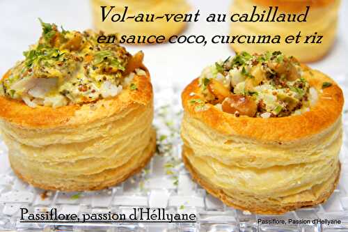 Vol-au-vent au poisson moutarde crème coco curcuma