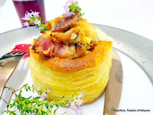 VOL-AU- VENT aux andouillettes, écrasé de pommes de terre et fromage raclette