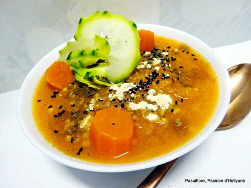 Potage de légumes - Bienfaits - graines de nigelle, poudre d'Artemisia et poudre du fruit du baobab