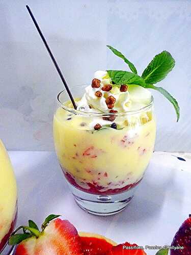 DESSERT FACILE - Verrine crème anglaise fraises