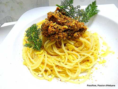 Pâtes à la sicilienne aux anchois et fenouil sauvage