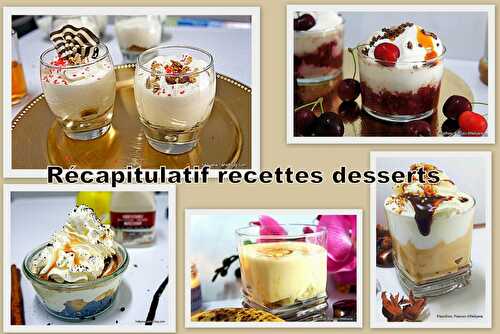 Récapitulatif de recettes faciles " dessert"