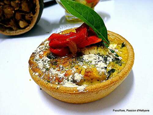 MINI QUICHES FEUILLETÉES aux légumes, chèvre, parmesan et poudre du fruit du baobab